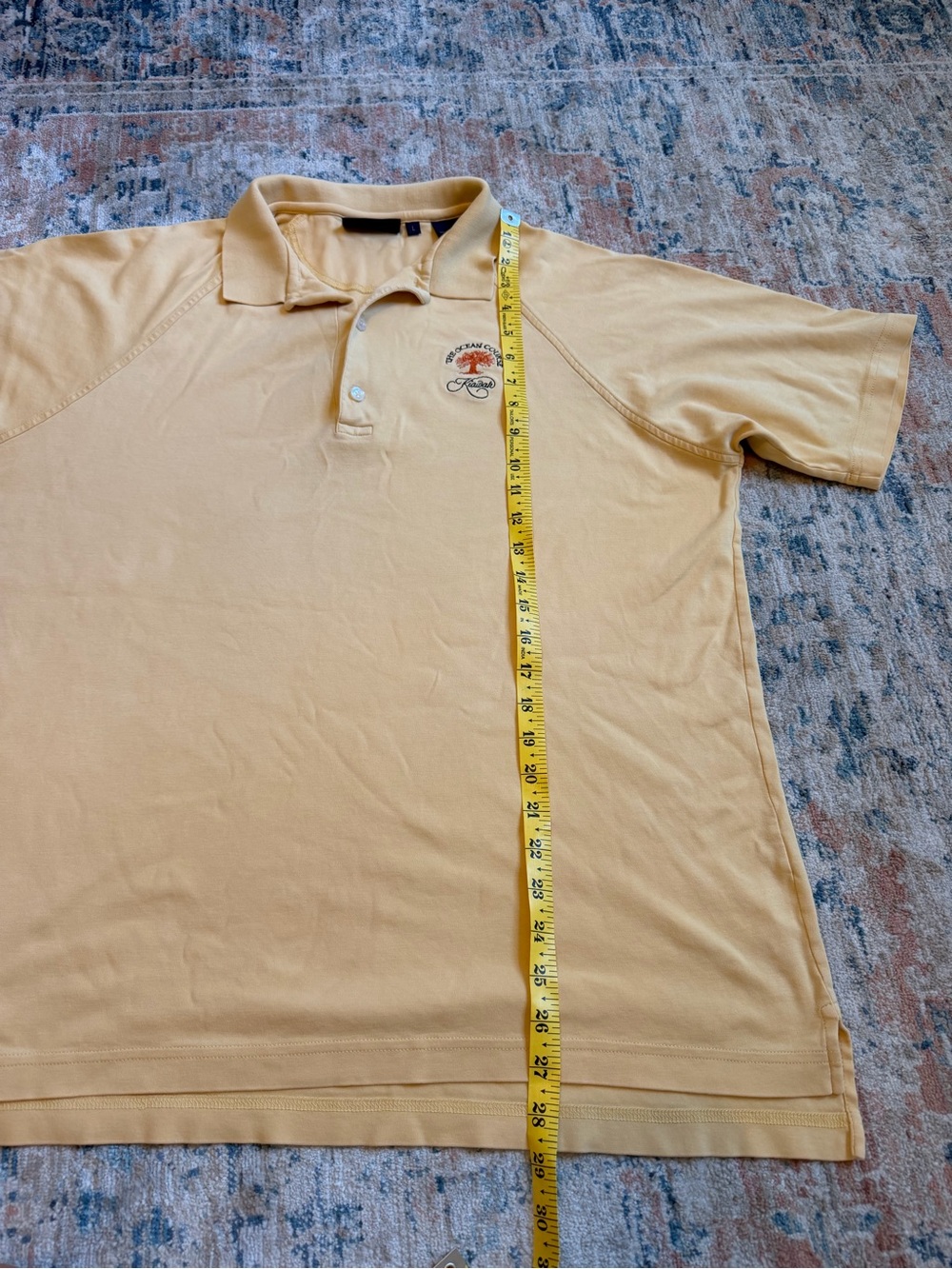 Bobby Jones Pale Yellow Polo with Embroidered Chest Logo
